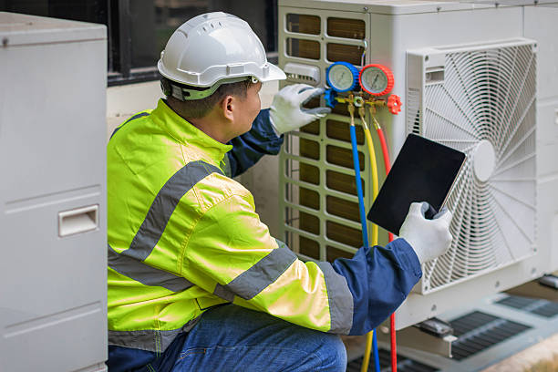 Professional Hvac technician working in Pine Island, MN